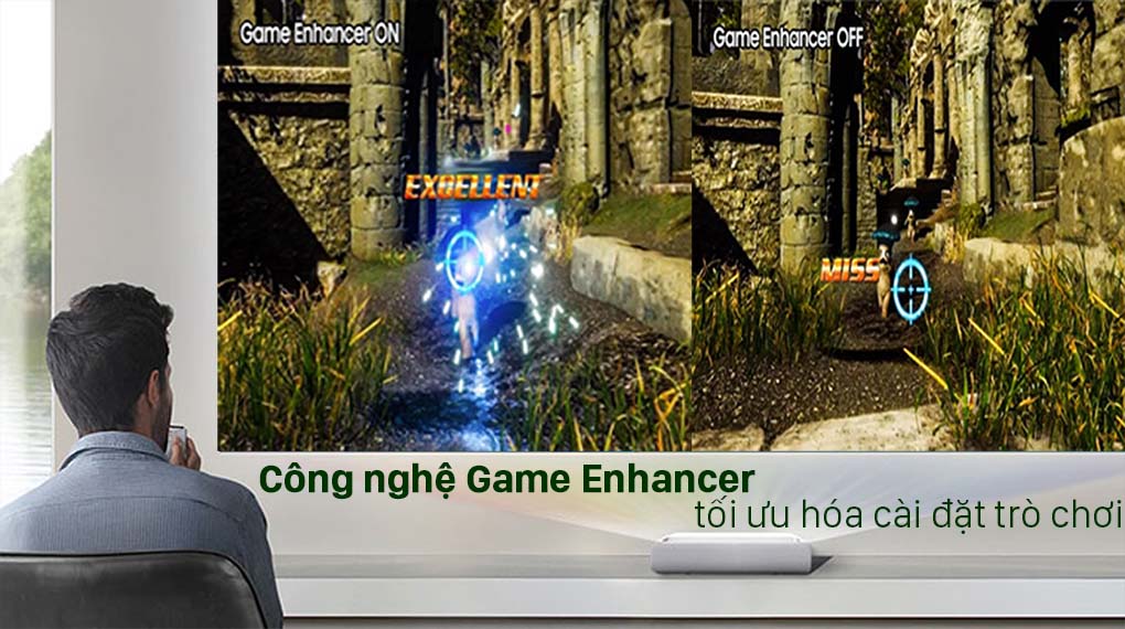 Máy Chiếu Siêu Gần Laser 4K Samsung The Premiere LSP9T - Game Enhancer tối ưu cài đặt trò chơi