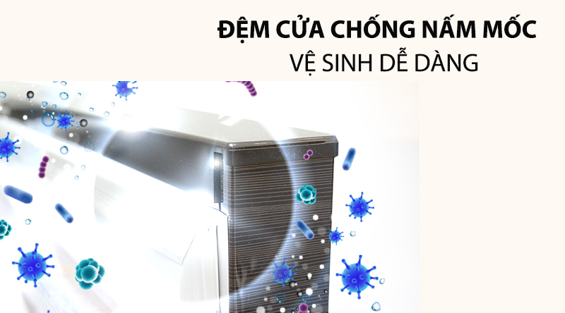 Tủ lạnh Hitachi Inverter 540 lít R-FW690PGV7X GBW-Vệ sinh tủ dễ dàng với đệm cửa chống nấm mốc