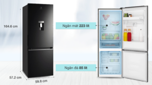 Tủ lạnh Electrolux Inverter 308 lít EBB3462K-H
